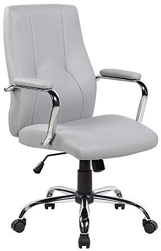ARCHIMEDE e9349mg New York Chefsessel, Kunstleder, Grau, 58 x 64 x 111 cm
