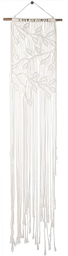 Solid Oak Macrame WALLHANG KIT Leaf/BRNCH, Chevrons & Tassels, One Size