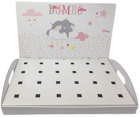 Cesto Bomboniere Dumbo Rosa Disney - Vassoio Porta Coni 46x29x28