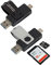 SourceTon Lot de 2 cartes SD Micro SDTF Compact Flash Card Reader, 3 en 1 USB 3.0 Type CMicro USB mâle et lecteur de carte mémoire portable OTG pour PC, ordinateur portable, smartphones et