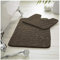 GC GAVENO CAVAILIA Premium 2 Piece Pebble Bath Mat Non Slip Pedestal Set, Extra Absorbent 100% Memory Foam Bathroom Toilet Rug, Regular (50x80, 50x40 cm), Natural