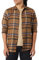 Amazon Essentials Herren Langarmhemd aus Flanell (in Übergröße erhältlich), Braun Schwarz Plaid Mischen, L