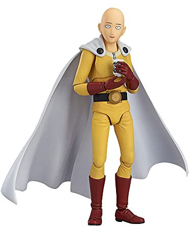 Jilijia One Punch Man Saitama Figure Statue Movable Anime Action Figure Model PVC Face-changing Cartoon Collectible Figurine Gift Desk Decor (A, 15CM)