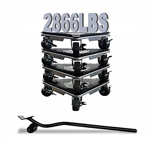 DUEBEL Glissières élévatrices pour planchers en Bois Dur, cric, Chariot, Appareil électroménager, Chariot pour déménagement de Meubles, 1300 kg