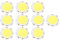 Tyenaza SMD-Chip-Leuchten, runde COB-LED-Leuchten 3W DC 9-11V SMD-Chip-Leuchten 10 Stück LED-Chip-Birne, für Dekorationslicht-Lampenbeleuchtung(Echtweiß 6500K)