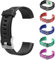 1 x Ersatzarmband for ID115Plus HR Smartwatch, verstellbares weiches Silikon-Ersatz-Armband, buntes Ersatz-Armband for Fitness-Tracker-Uhr (Schwarz)