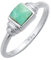 Elli Ring Damen Solitär Vintage Quadrat Schlicht mit Amazonit in 925 Sterling Silber Vergoldet