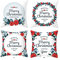 Kissenbezug 40X40 Bunt 4er Set, Weihnachten Bedsure Kissenhülle Corona di Fiori für Weihnachtsdekoration