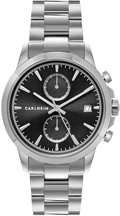 Carlheim Men's Watches Storm 4008 Silver Japanese Quartz Chronograph Movement