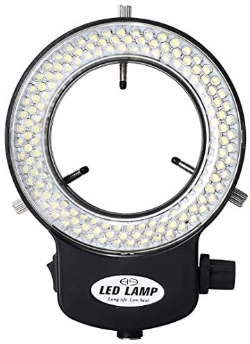Famgee Adjustable 144 LED Beads Ring Light Illuminator Stereo Microscope Camera lamp with Adapter (White Light, UK Plug, CE Certificate)