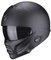 Scorpion, Exo-Combat Ii, Cascos Abiertos Y Modulares Para Motocicletas, Negro Mate, M, Admirador Unisex