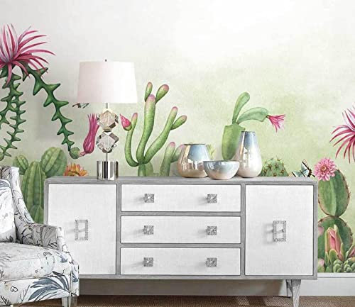 Cactus Green Garden Plants In Southeast Asia Portrait Wallpaper Wallpaper Wohnzimmer Schlafzimmer TV Wandbild Tapete Wanddekoration fototapete 3d Vlies wandbild Schlafzimmer-300cm×210cm