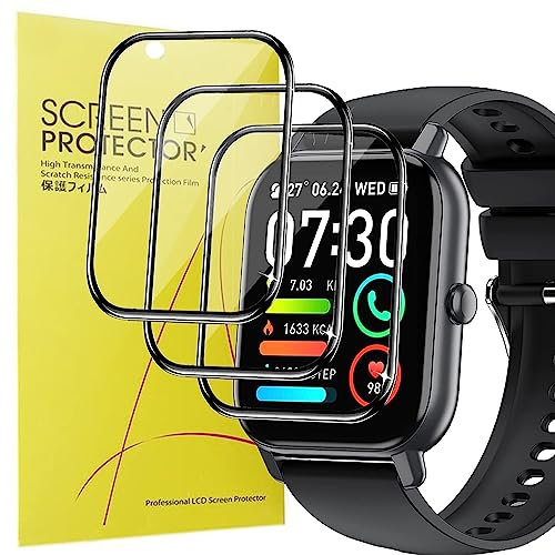 Blueshaweu Schutzfolie Kompatibel für P66D Smartwatch 1,85'', HD klar Flexible TPU Displayschutzfolie [6 Stück] für Aptkdoe P66D / Dotn P66D / Ddidbi P66D Smartwatch 1.85 Zoll (HD)