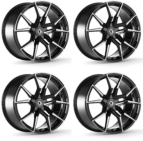 4x Schmidt Felgen Drago 10.5Jx21 ET45 5x112 HellCat Black kompatibel mit Mercedes-Benz ML-Klasse W166, S-Klasse W223 R2S