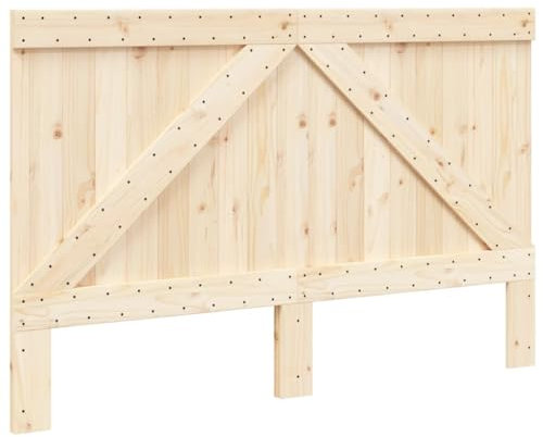vidaXL Kopfteil, Bettkopfteil mit Holzrahmen, Betthaupt für Bett Doppelbett, Holzkopfteil Bettzubehör Schlafzimmer, 160x104cm Massivholz Kiefer