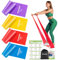 GYMERK Fitnessbänder Set 4er, 1.8M/2M Fitnessband, 4 Widerstandsstufen mit Übungsposter, Gymnastikband mit Tragetasche & Übungsanleitung, Ideal für Yoga, Pilates, Muskelaufbau