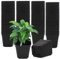 GGOUPTY Lot de 100 pots de fleurs carrés en plastique - Noir - 7 cm - Pot de fleurs carré