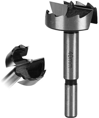 Foret Forstner 40mm pour bois durs et tendres, mèches forestières, longueur 90mm, diamètre d'arbre 10mm, accessoires de perçage avec rond, foret forestier, accessoires perceuse