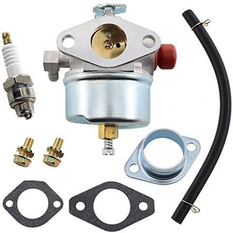 MCHNIC Vergaser mit Dichtung Zündkerze für Tecumseh Rasenmäher Motor 632795 632795A 633014, LAV 30, LAV 35, LAV 40, LAV 50, TVS75, TVS90, TVS100, ECV100, TVS105, TVS115, TVS120