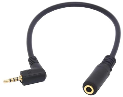 innov8 2.5mm 4 Pole Male to 3.5mm Female Stereo Audio Headphone Cable 0.2m