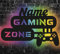 Waluna® Gamer Geschenk Led Gaming Zone Schild - RGB Geschenkidee personalisiert Mit Name Zimmerbeleuchtung Wand Lampe - Zimmer Deko - Besondere Geschenke für Videospiel Fans - Jungs Männer Freund