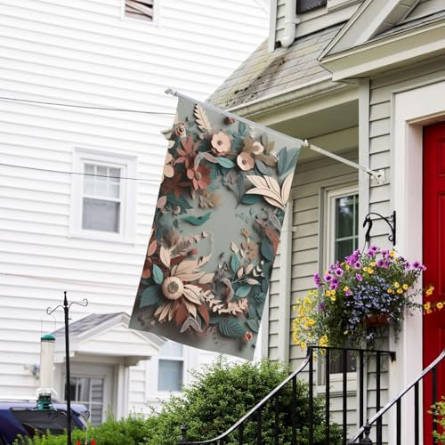 Flagge, 90 x 152 cm, für den Außenbereich, Hausflagge, Gartenbanner, Papierschnitt-Girlande, Partyflagge für jedes Wetter, drinnen und draußen