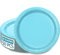 PTECDROTS 50Pcs Light Blue Paper Plates - 9” Blue Birthday Plates Round Dinner Plates for Boys Gender Reveal Blue Party Decorations
