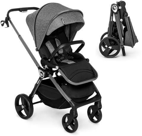 Kidnort Kinderwagen, bis zu 22 kg, ZUBEHÖR, VERSTELLBAR, Grau