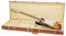 Crossrock Custodia rigida in legno per chitarra elettrica Strat & Tele | Finitura scolpita Red Wood, interno in velluto avorio, serratura – Serie Relief Premium