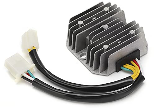 Motorrad-Spannungsregler-Gleichrichter, Doppelstecker, 7-Draht-ABS-Legierung für Roller, Moped, ATV, 12 V, Leitet überschüssige Spannung ab, Verlängert die Batterielebensdauer,