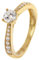 GLIZZ Damenring Gold 333/8K Zirkonia elegantes Schmuckstück für modische Frauen, zauberhaftes Accessoire GL8760-54 Ringgröße 54/17,2