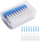 FUZVOL 220 scovolini interdentali in silicone, stuzzicadenti in silicone, bastoncini per filo interdentale, pulizia efficiente dei denti stretti, spazzole dentali blu per la pulizia orale