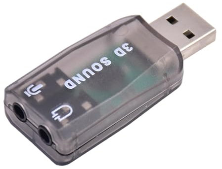 Adaptateur Audio USB 5.1 Canaux pour Ordinateur Externe - Generic - USB - Carte Son - Adaptateur Audio Plug and Play ABS pour Les Jeux
