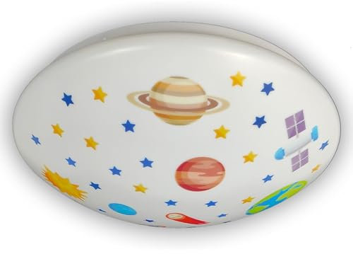 Coole Deckenleuchte mit Weltall Motiv fürs Kinderzimmer Ø 35cm