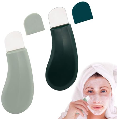MOLZINY 2 Pièces Tire-Comédons en pour Nez Outil pour Enlever les Points Noirs Grattoir pour Points Noirs Spatule pour Éliminer les Points Noirs Du Visage et Du Nez pour Visage Nettoyage Profondeur