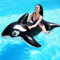 Aufblasbares Reittier Whale 193*119cm 2 Luftkammern 2 Handgriffe,Schwimmbad Swimmingpool Spaß Zubehör,luftmatratze Wasser Pool Spielzeug,Tragbar Große Aufblasbare Pool für Partys,Sommer,Strand