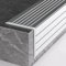 COYOUCO Profilé Nez de Marche Aluminium 90cm Imitation Acier – Bande antidérapante L en Aluminium pour Bord d'escalier intérieur extérieur,60x60mm Thick 1.5mm