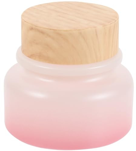 Beaupretty Refillable Cosmetic Cream Jar Empty Glass Container for Body Butter Lotion Portable Lightweight Skincare Packaging Bottle for Travel Makeup Mixing Sample Storage