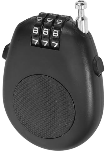 ifundom Snowboard Anti-Theft Lock Retractable Steel Cable Ski Boards Strollers Lightweight Black Security Cable Outdoor Use