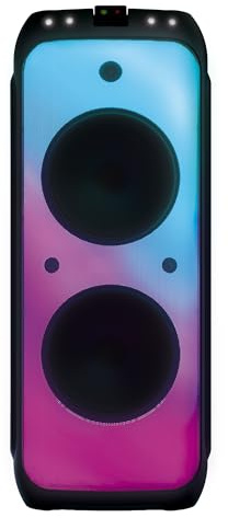 Vieta Pro Party 440 - Altavoz Porfesional Potente de 1200W para Fiestas con Láser y Flashes, Auracast para Multi-Altavoz, Doble Woofer de 12, Batería Extraíble 12h, Doble Entrada DJ/Micro/Guitarra