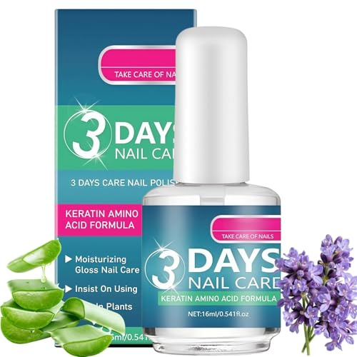 3 Days Nail Care Oil - with Keratin & Amino Acid Formula, Nails Care Cuticle Repair Serum for Keratin Nail Treatment, Moisturizing for Dry, Weak & Brittle Nails, Strengthen & Hydrate for Long-Lasting
