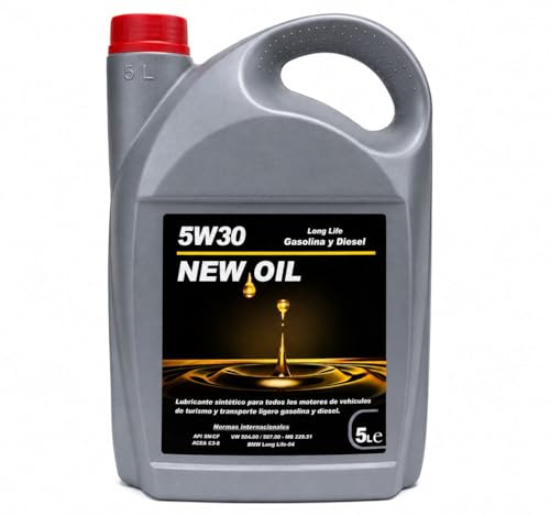 Aceite de Motor 100% Sintético 5W30, Long Life, API SJ/CF, 5 Litros