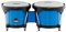 Nino Percussion Molded Bongo Plus - Musikinstrument für Kinder ab 5 Jahren - 2 Handtrommeln - ABS Kunststoff, Blau (NINO17B-BK)