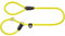 HUNTER Retriever-Hundeleine FREESTYLE, Farbe: neongelb, integrierte Halsung, stufenlos verstellbar, witterungsbeständig, pflegeleicht, griffig, robustes Tau mit Ledertipps, Größe: 10/170