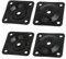 sourcing map 4Stk. 48mmx48mmx2mm Eisen Tischbein Montageplatten Schwarz DE de