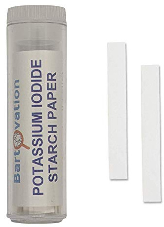 Potassium Iodide Starch Oxidizer Test Paper [Vial of 100 Paper Test Strips] for Chlorine, Iodine and Peroxide Detection