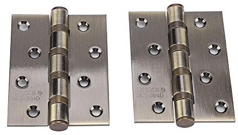 Charnières Inox Épaisseur 3mm Paumelle pour Porte en bois Charnière à Visser au Placard Lourd