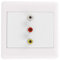 Aexit Carré blanc Vedio 3 RCA femelle Plaque montage mural 637E709