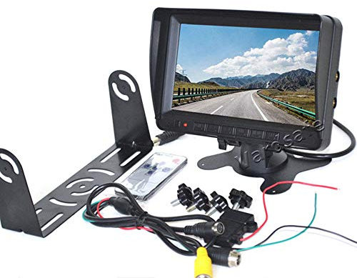 Vardsafe 7 Pollice Vista Posteriore Self Standing TFT LCD Monitor Display Schermo per Retromarcia Telecamera di Backup 4PIN a RCA Connettore