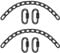 BeneLabel 2pcs Swing Chair Hanging Chain, 60cm Heavy Duty Adjustable Metal Hammock Chain with Carabiners Punching Bag Boxing Sandbag Suspension Kit, 6mm Diameter, up to 1000lbs / Black
